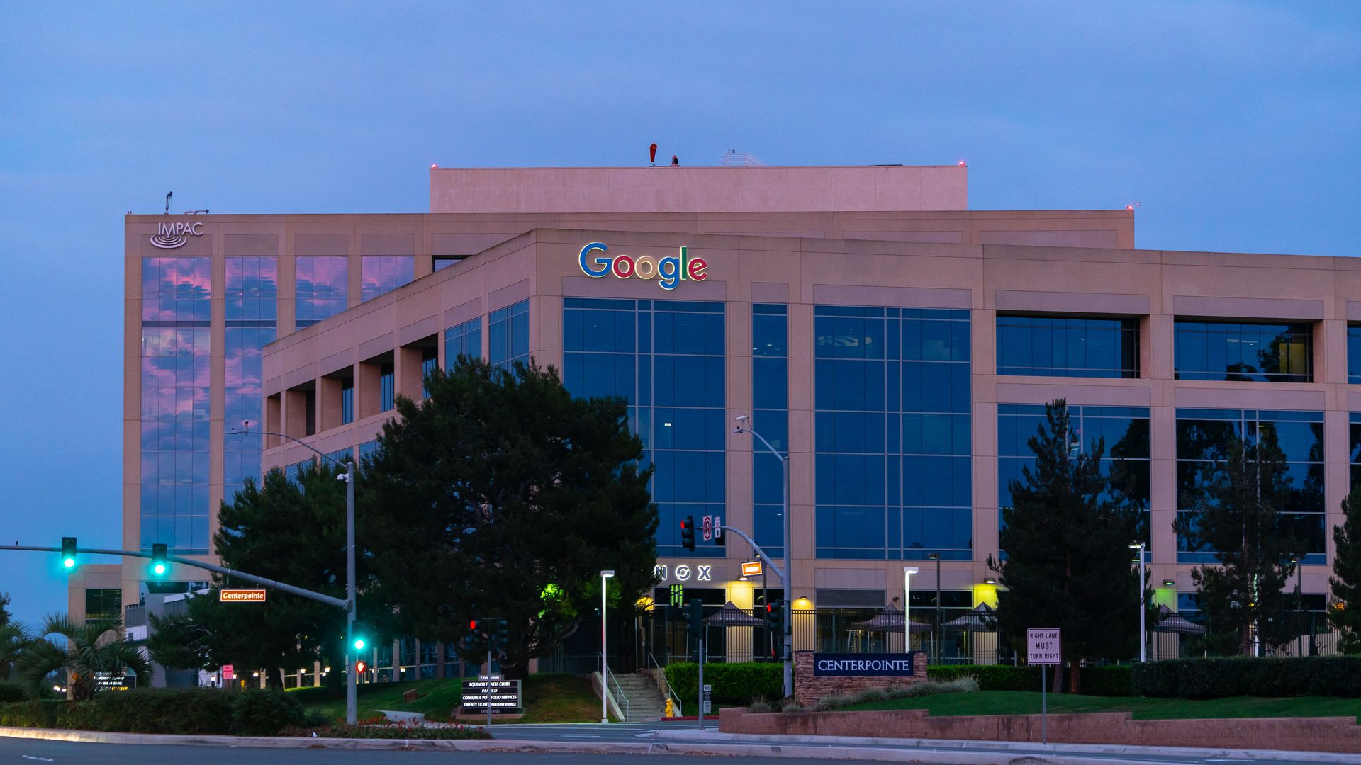General views of the Google Irvine offices on October 23, 2020 in Irvine, California.