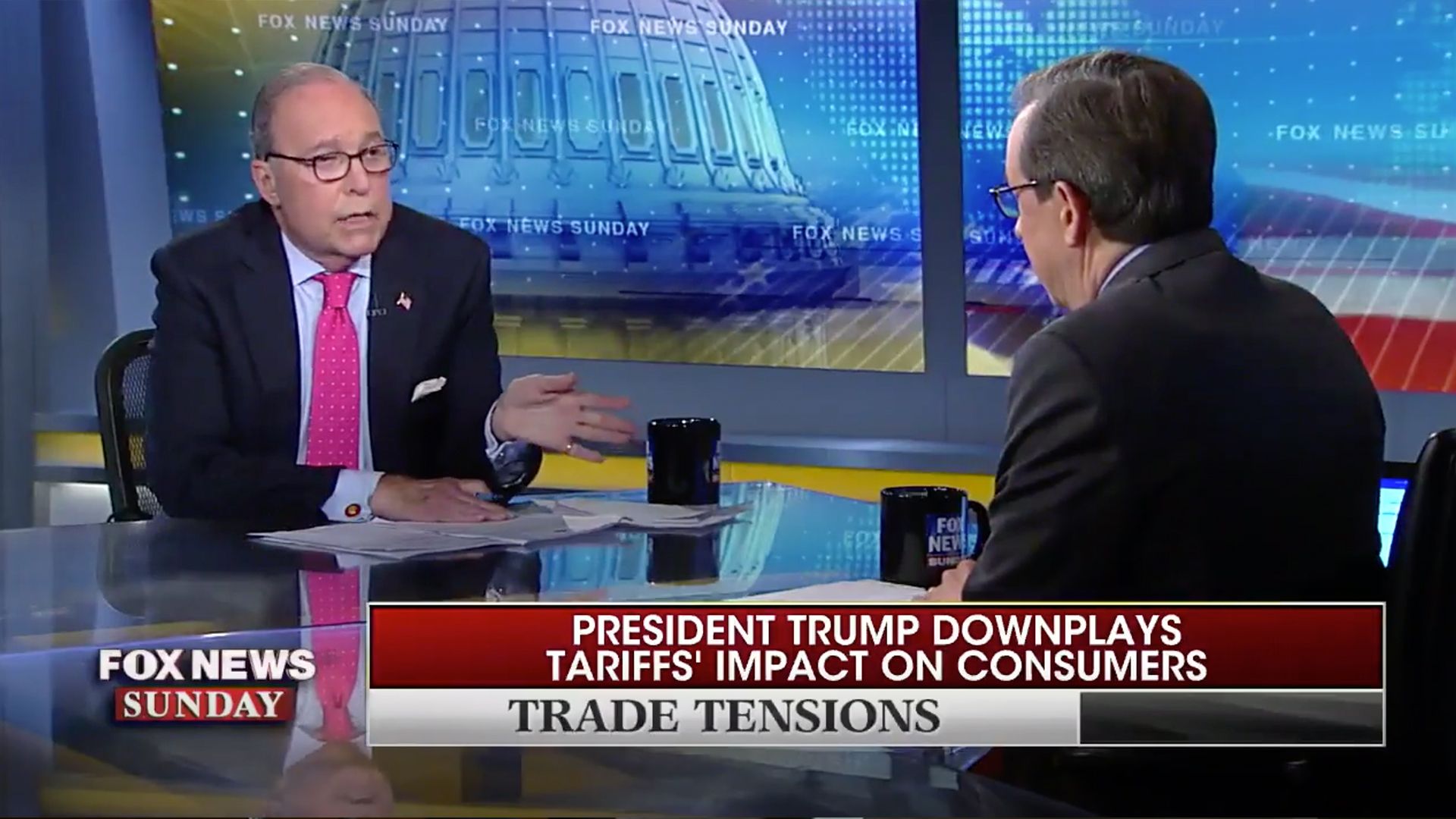Screenshot of Kudlow on Fox News Sunday