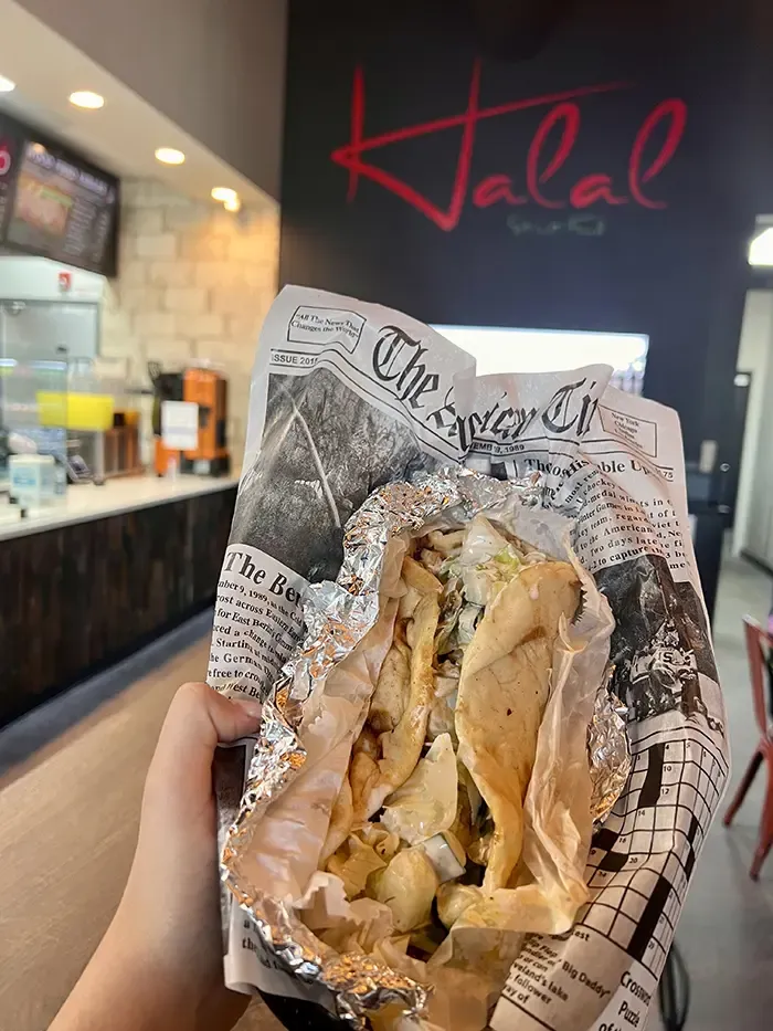 chicken gyro halal street food