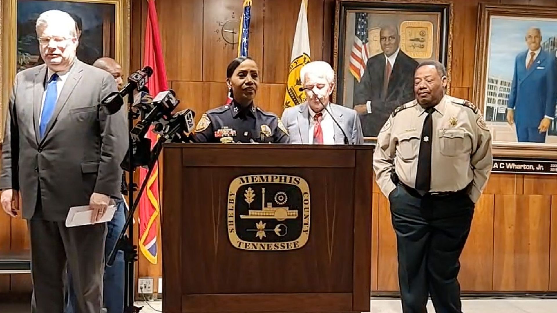 A screenshot of Memphis Police Chief CJ Davis.