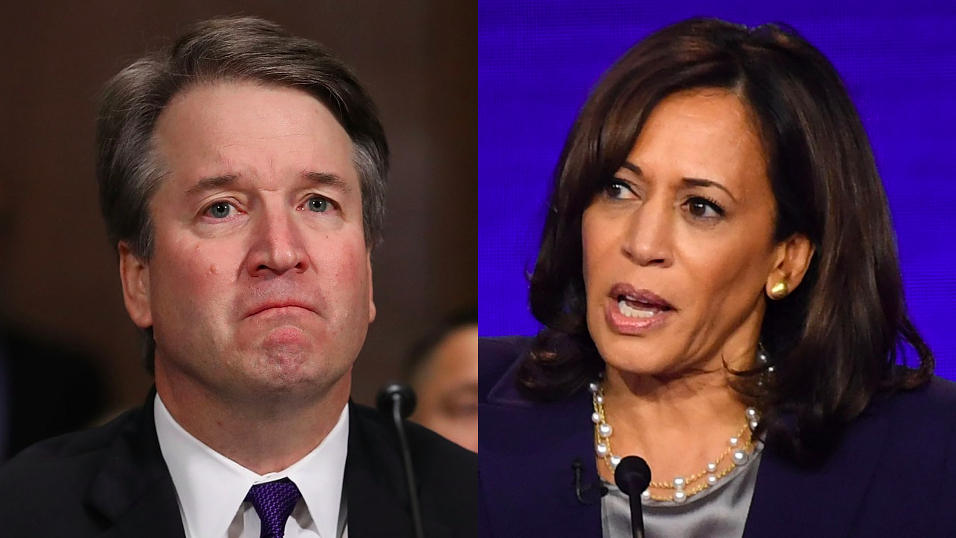 Brett Kavanaugh and Kamala Harris