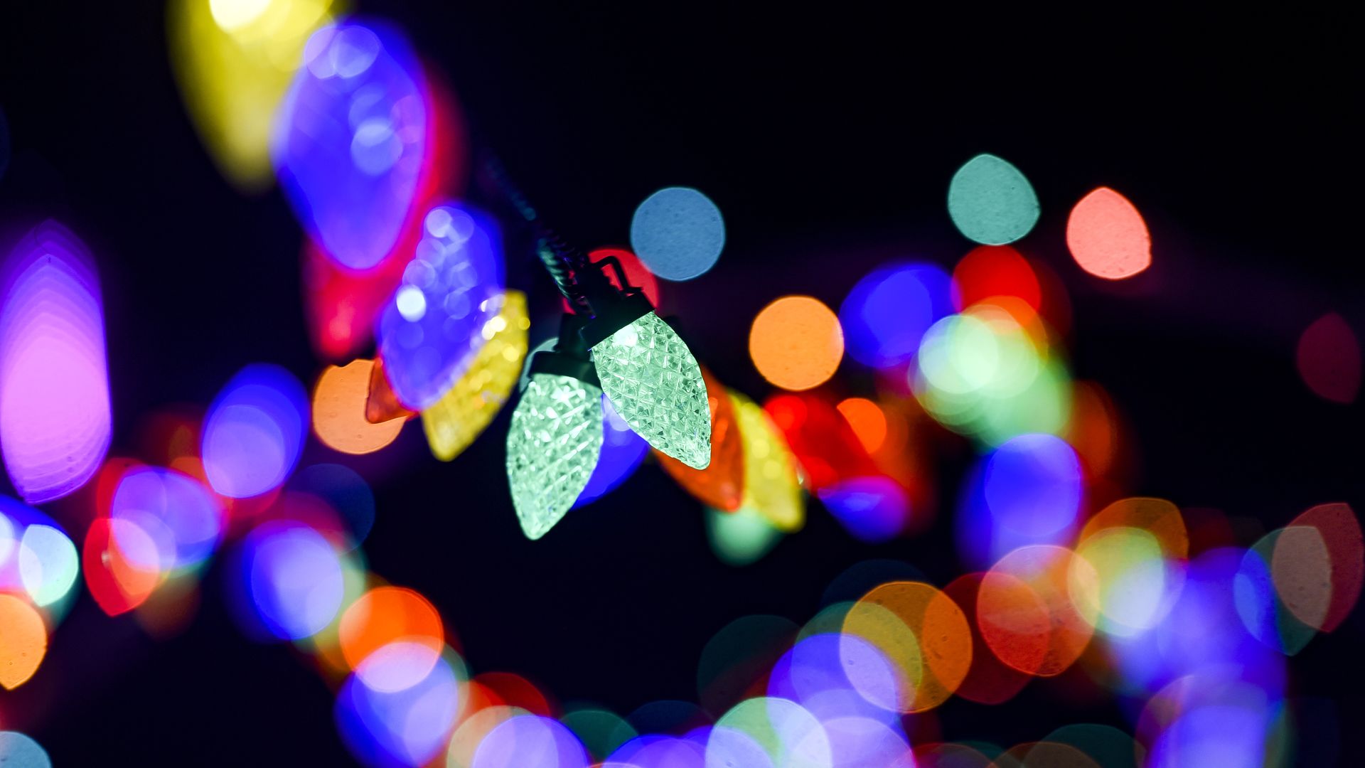 A string of Christmas lights