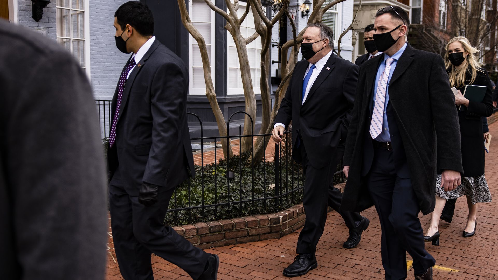 Former Secretary of State Mike Pompeo is seen in Washington on Feb. 12.