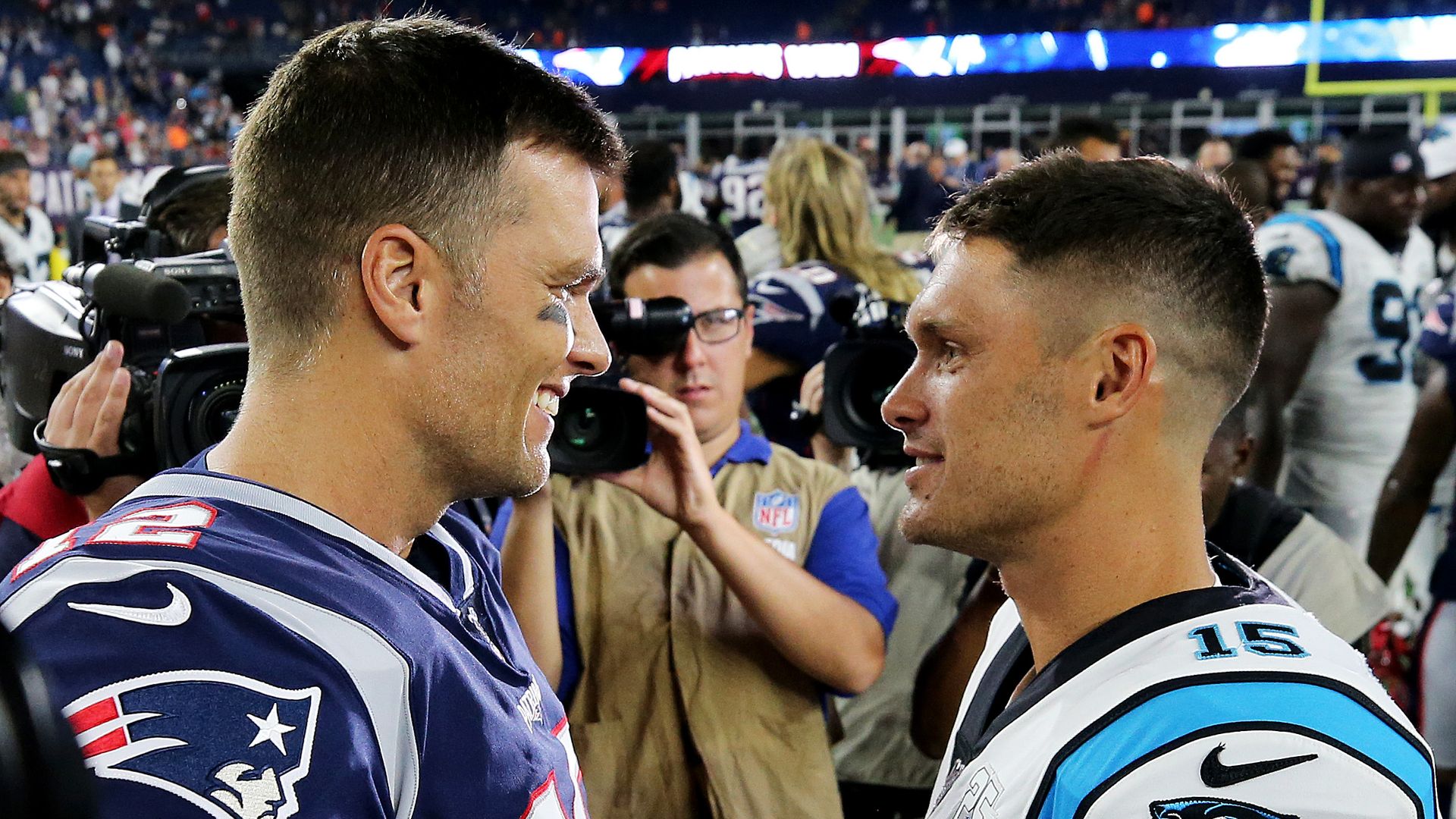 Tom Brady and Chris Hogan
