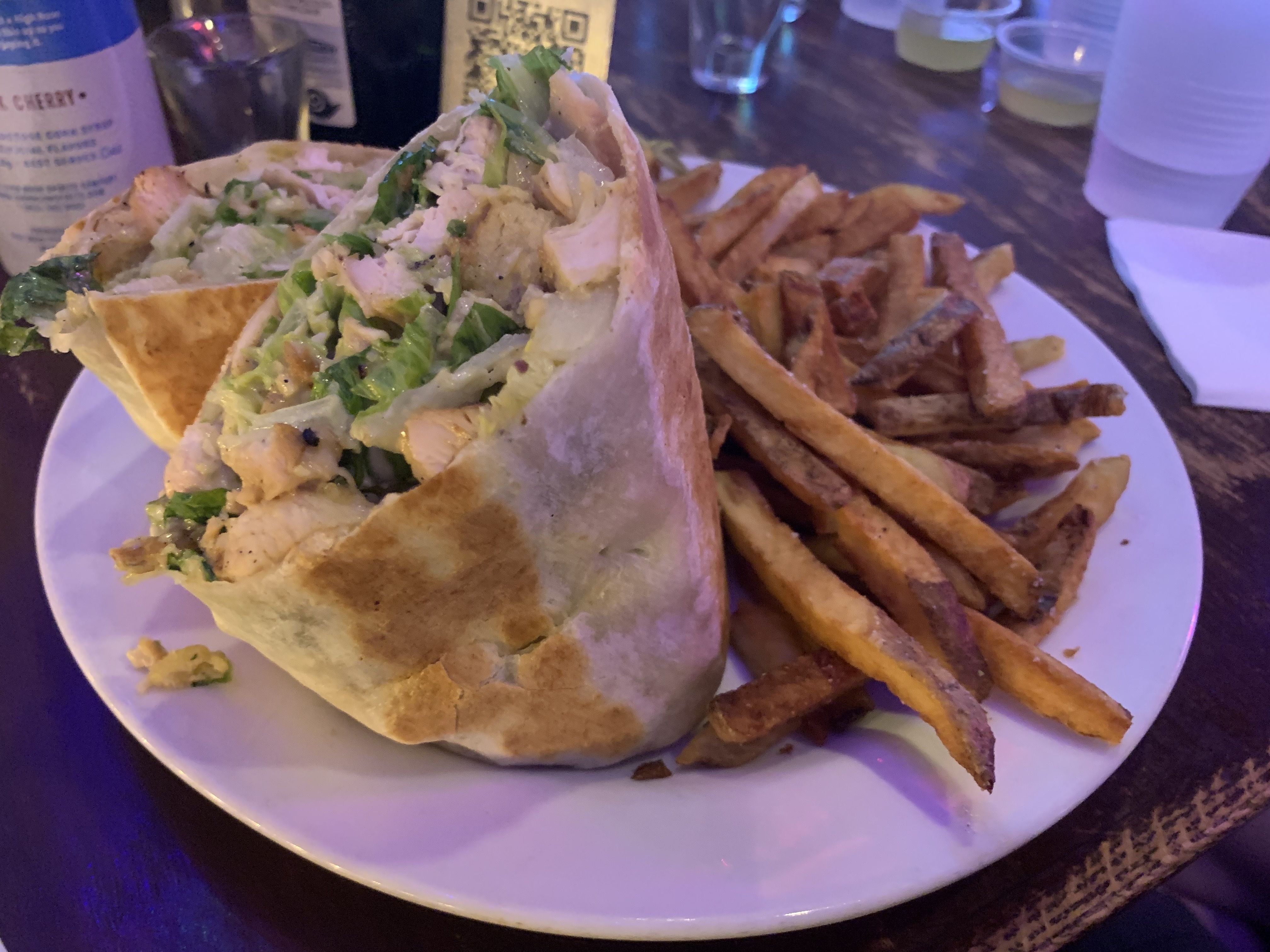 Photo of a wrap on a plate 