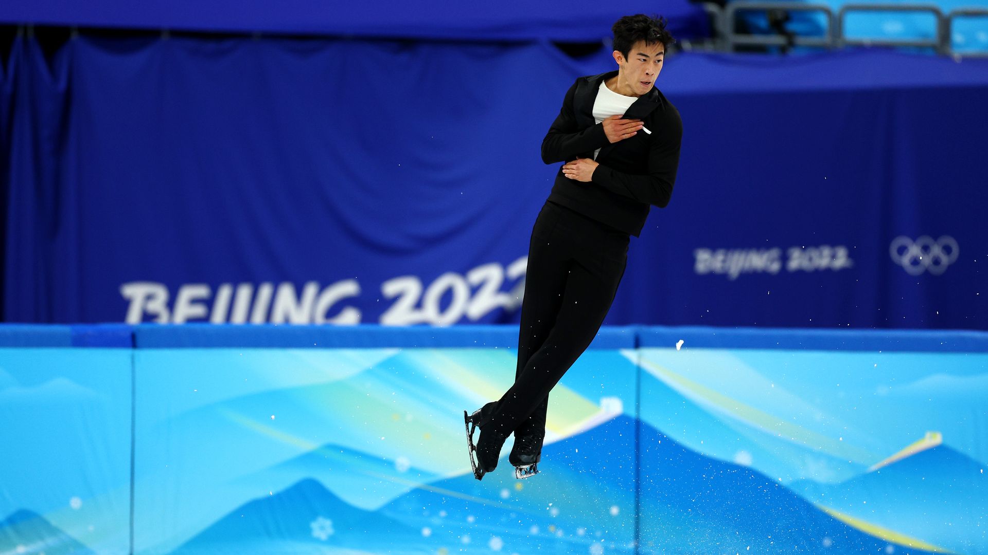 Nathan Chen of Team United States skates in the Men's Single Skating Short Program Team Event during the Beijing 2022 Winter Olympic Games at Capital Indoor Stadium on Feb. 4, 2022 in Beijing, China. 
