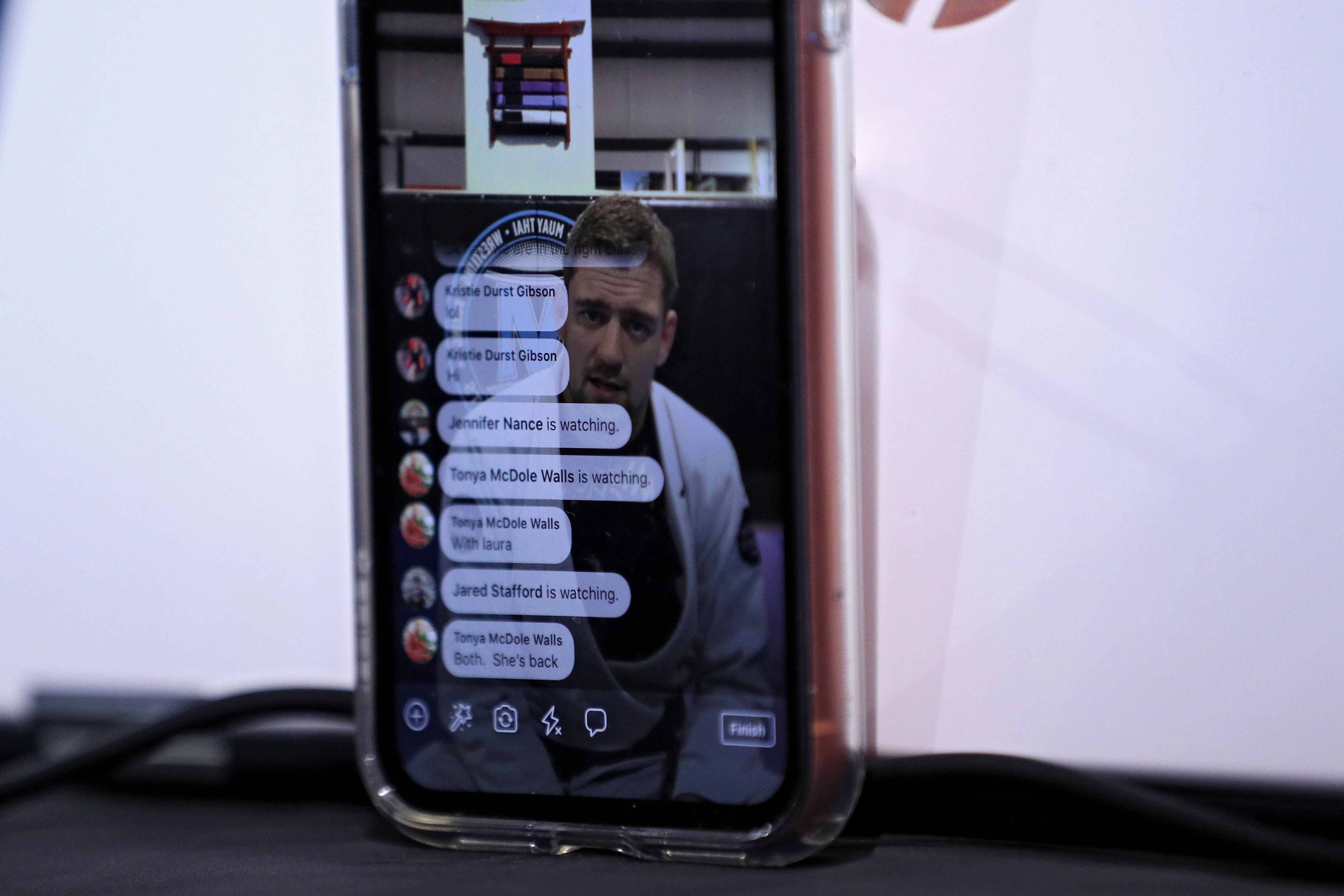 MMA teacher on live stream