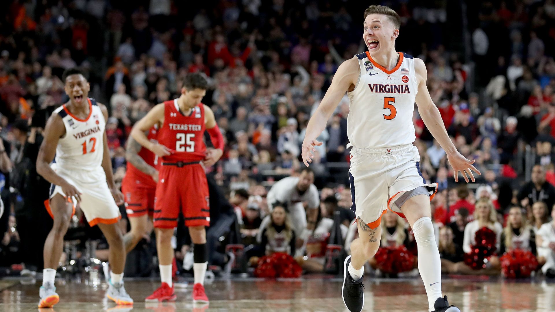Kyle Guy celebrating