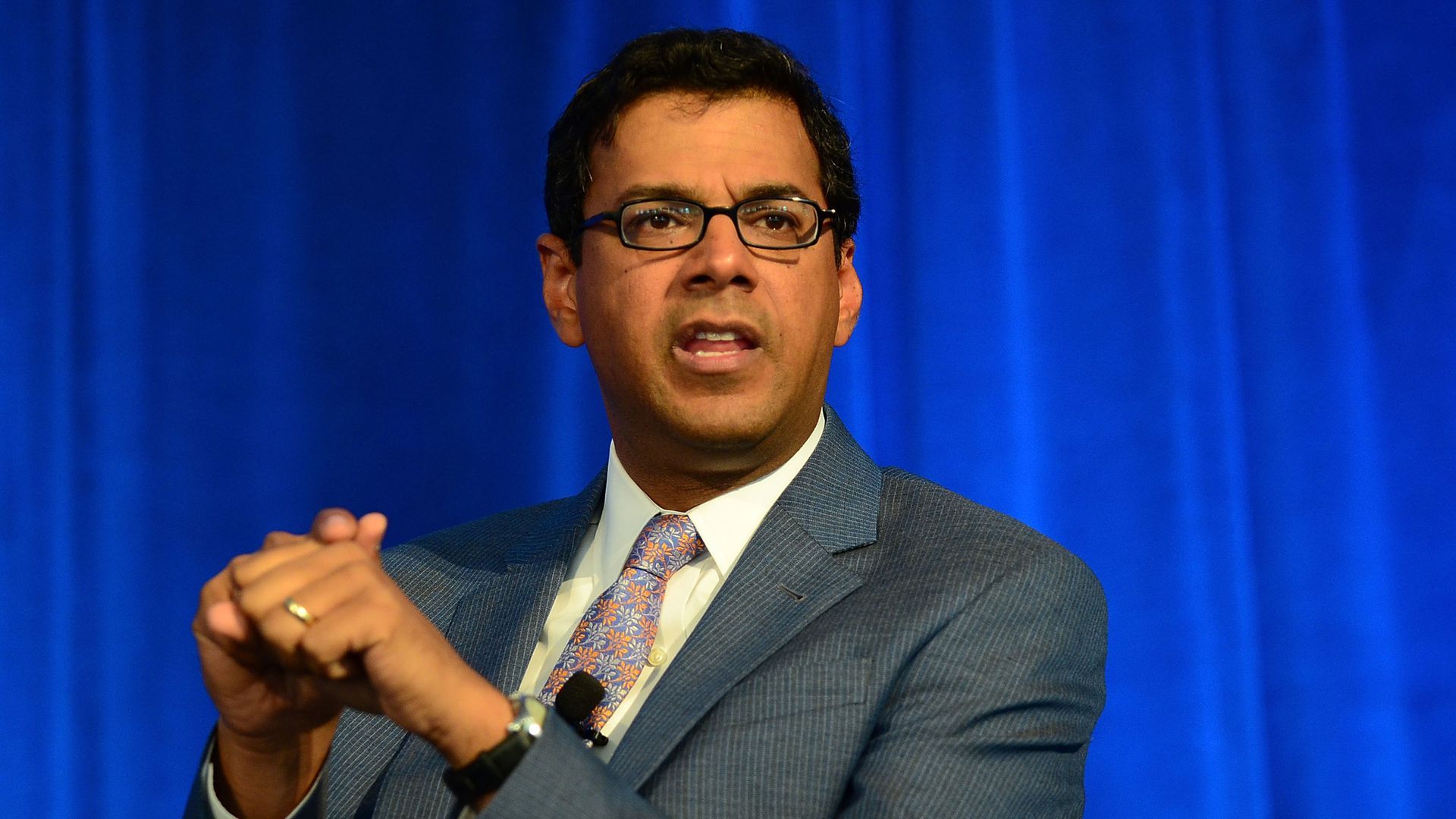 Atul Gawande sitting down and speaking