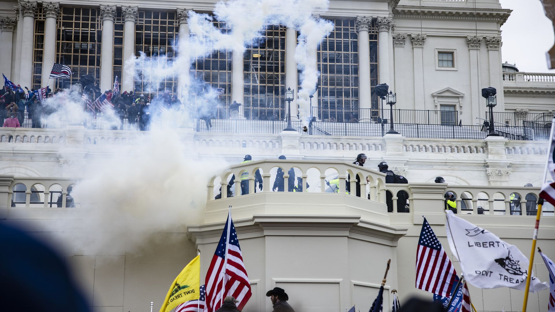 Pro-Trump supporters storm the U.S. Capitol following a rally with President Donald Trump on January 6, 2021 in Washington, DC.