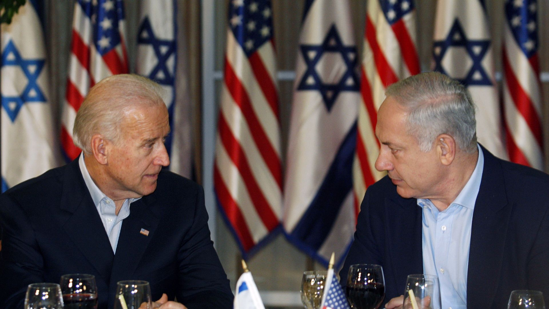Joe Biden and Benjamin Netanyahu