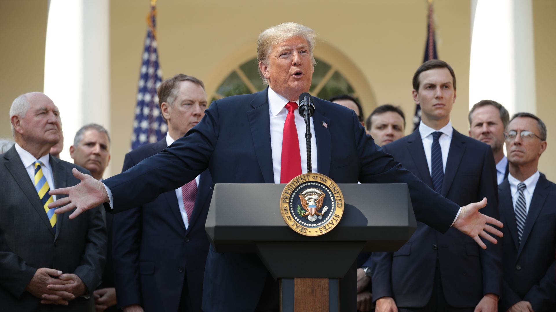 Trump announces the new trade deal with Canada and Mexico at the White House