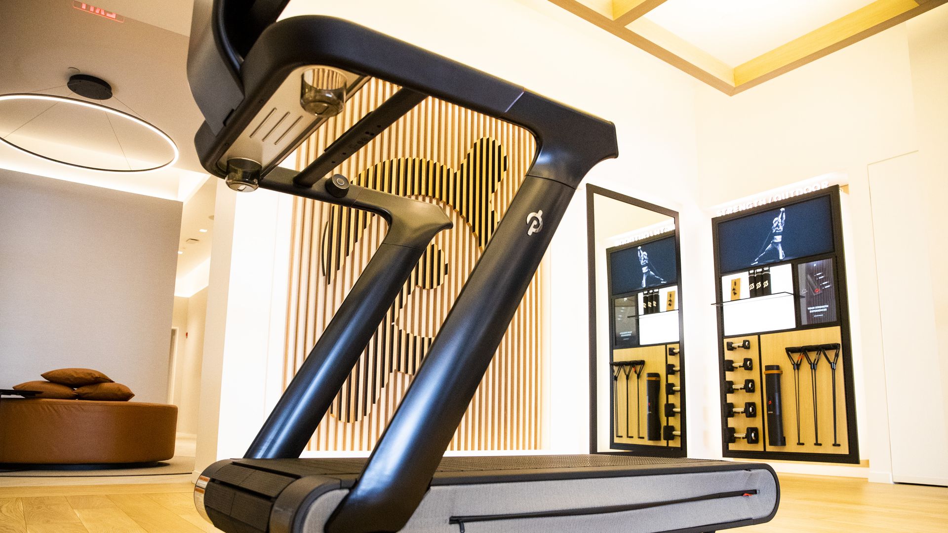 A peloton treadmill