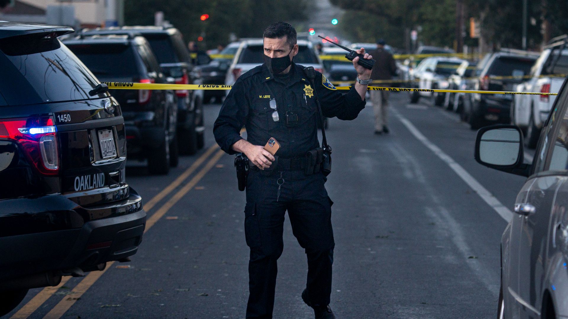 Police officer at a crime scene
