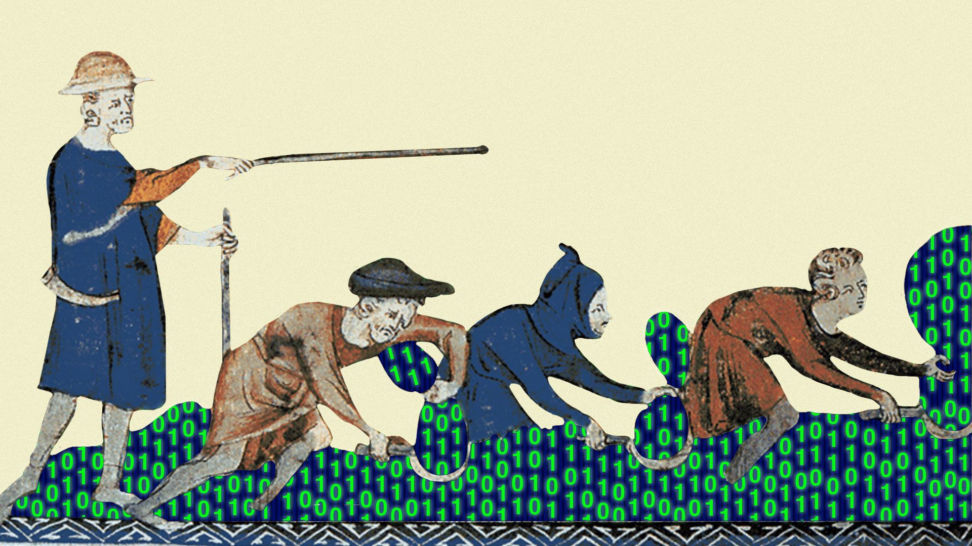 Slaves working in a digital field