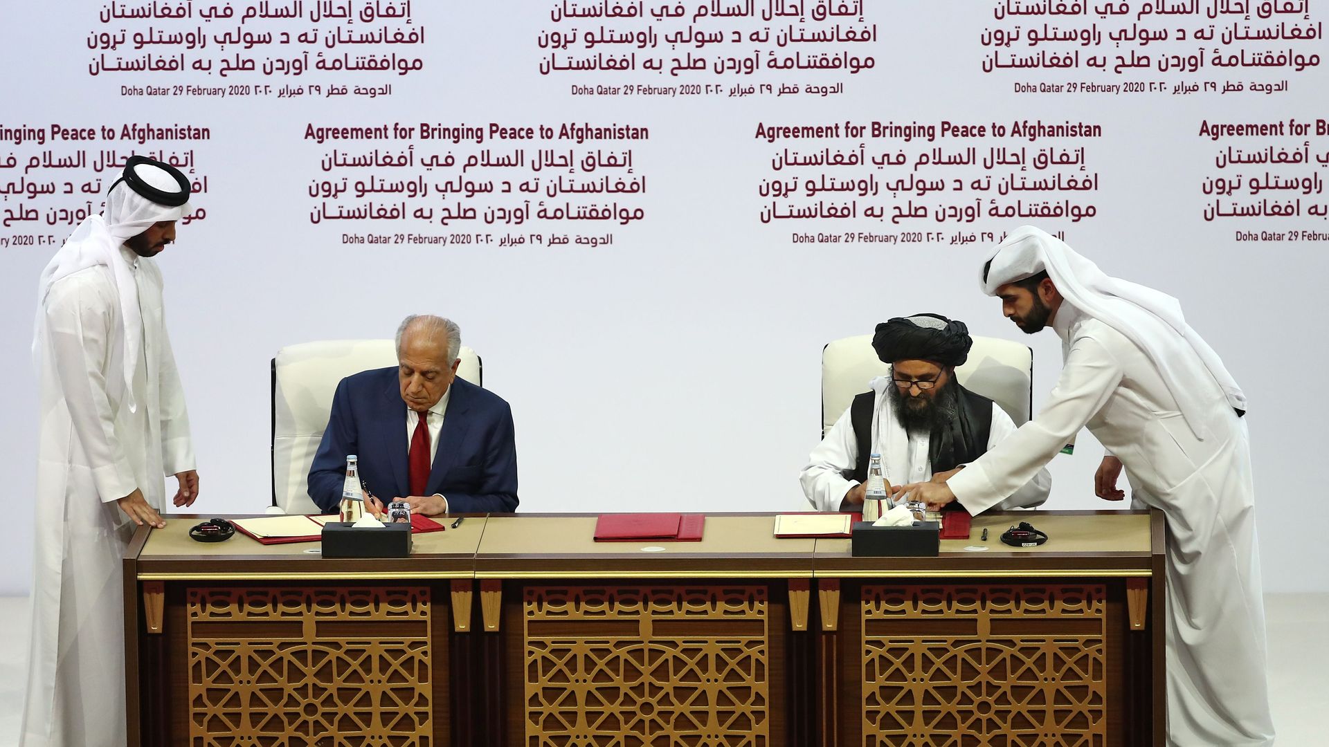 Khalilzad signs U.S. deal with Taliban