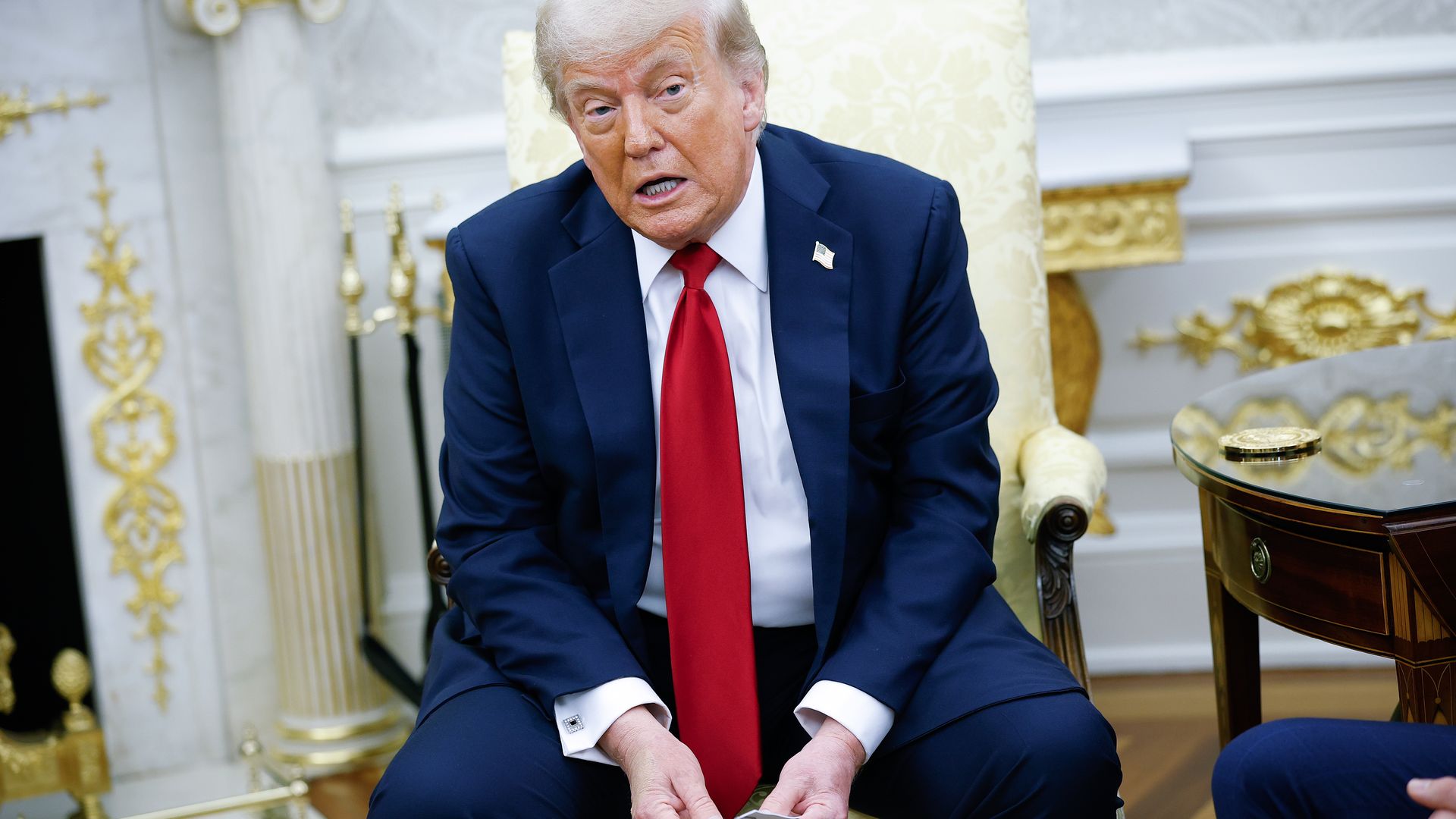 Donald Trump in the Oval Office on Monday.