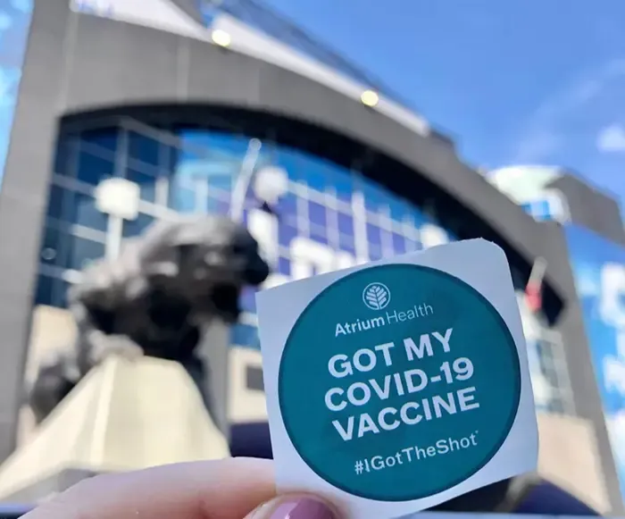 Bank of America stadium, vaccine, COVID, shot
