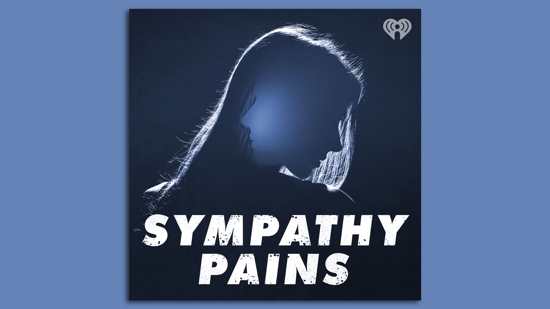 The art for a podcast, featuring a shadow-y woman in profile