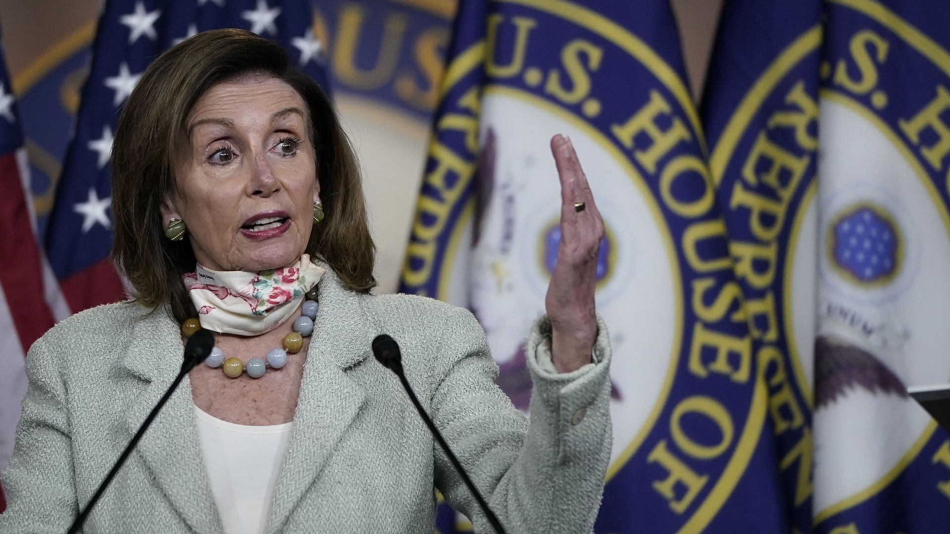 Speaker of the House Nancy Pelosi (D-CA) speaks during a news conference