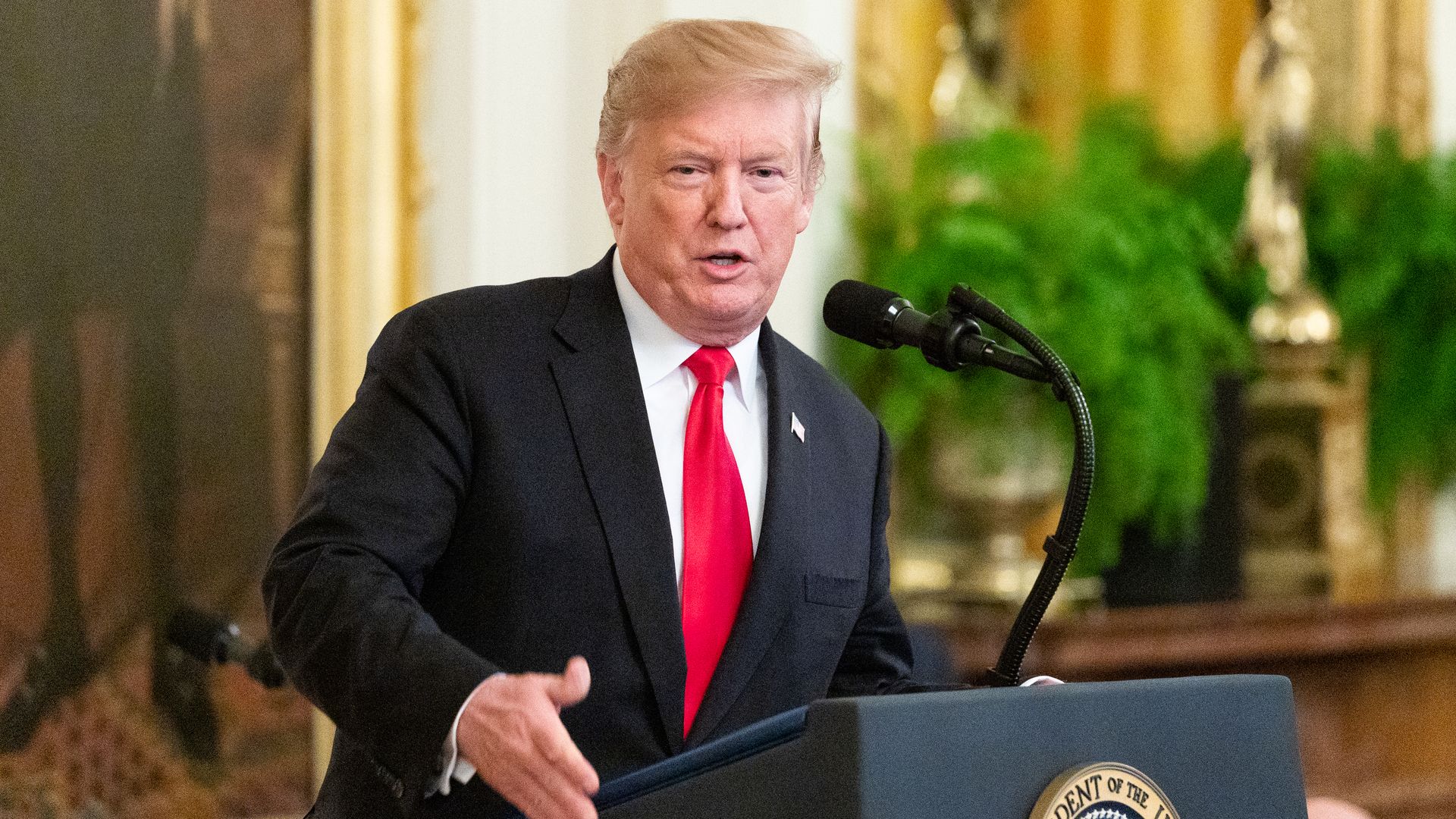 President Trump says he doesn't want to talk about pardons right now.