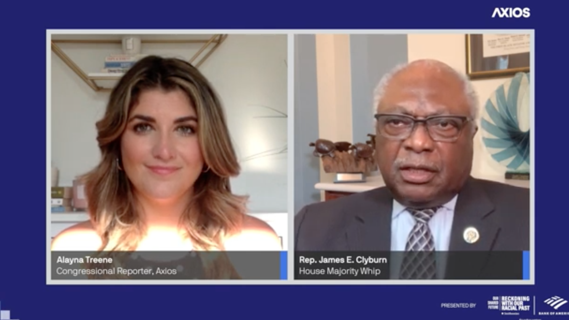 Axios reporter Alayna Treene and Rep. James Clyburn
