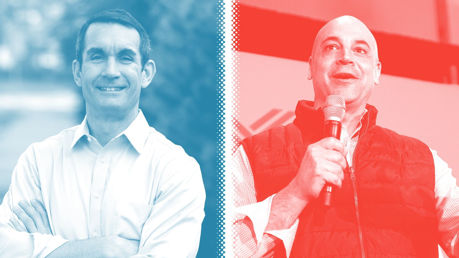 Photo illustration of Eugene DePasquale and Dave Sunday.