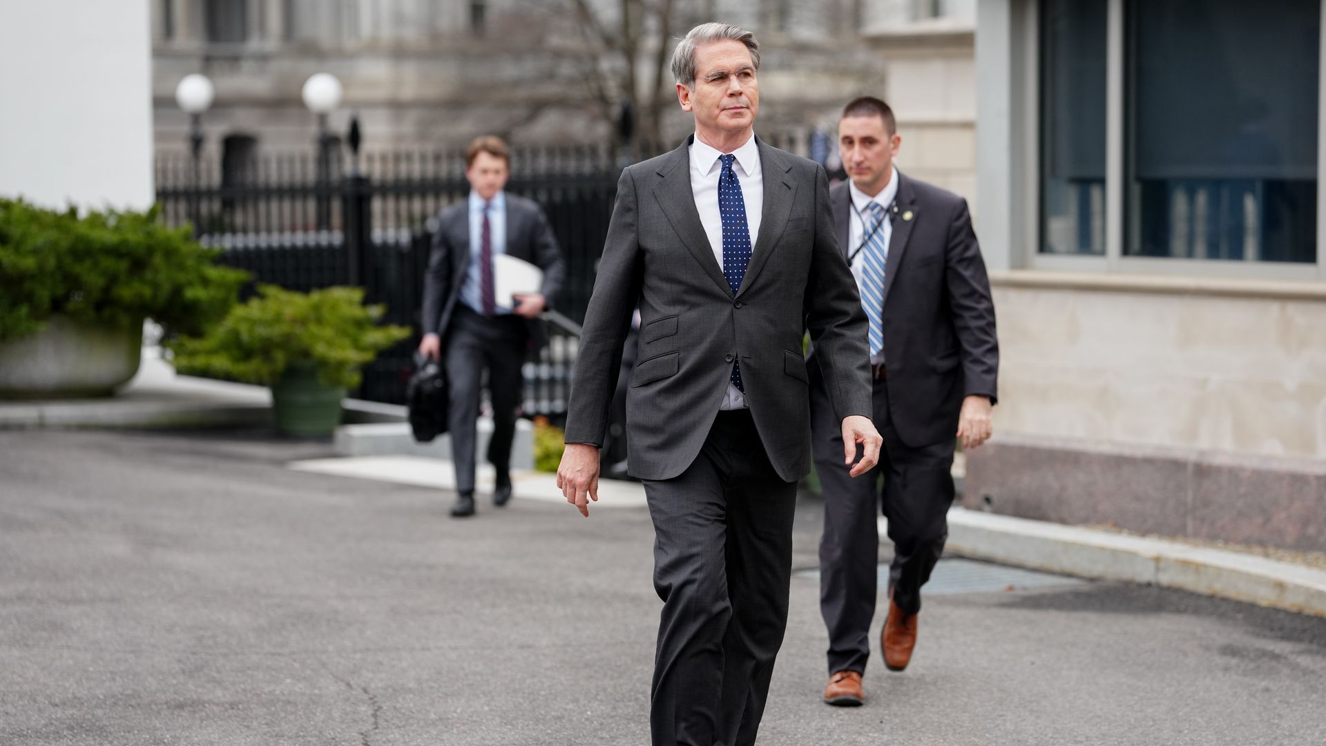 Treasury Secretary Scott Bessent,  walking