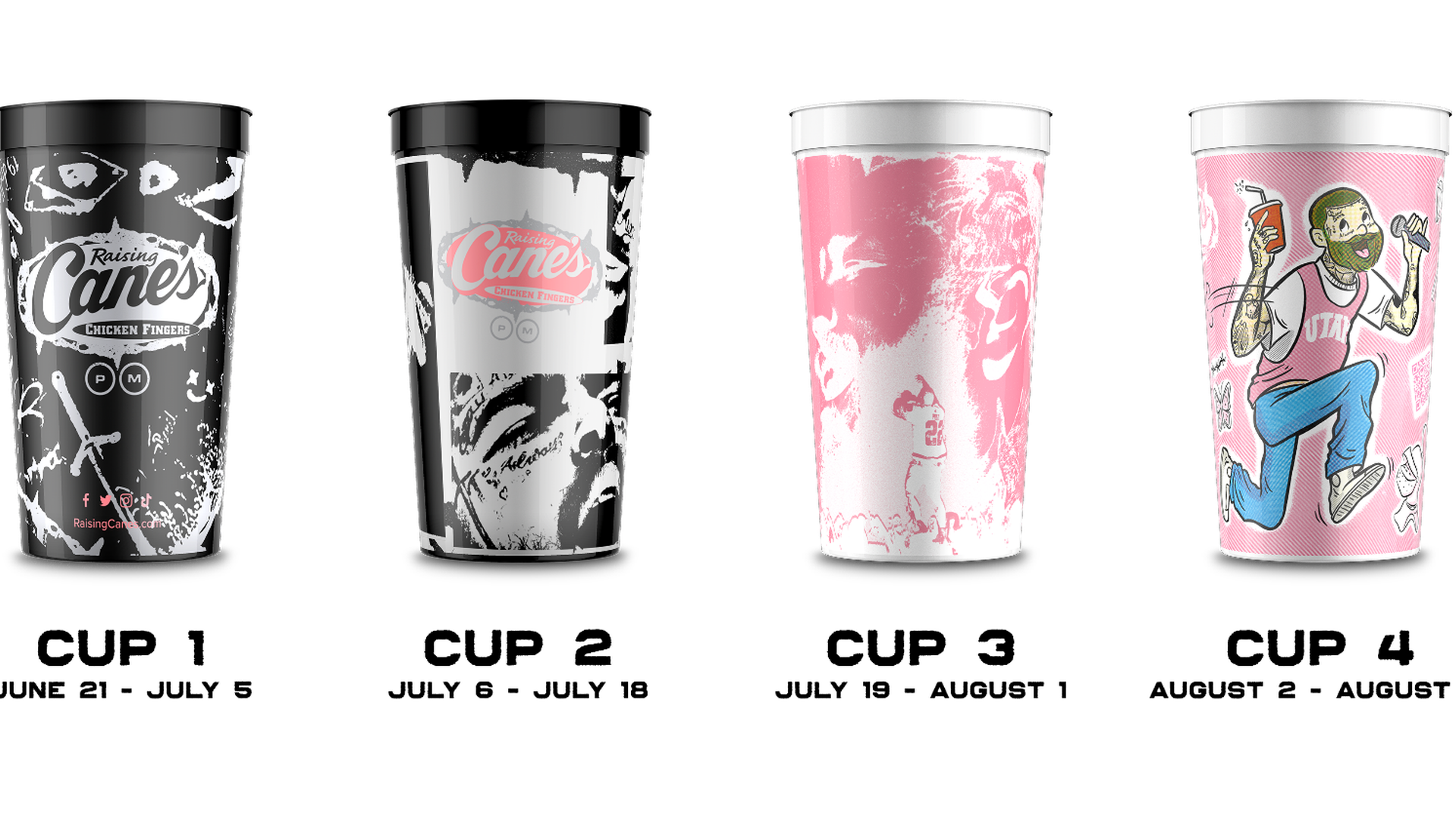 Raising Cane's Post Malone-themed cups go national - Axios Salt Lake City