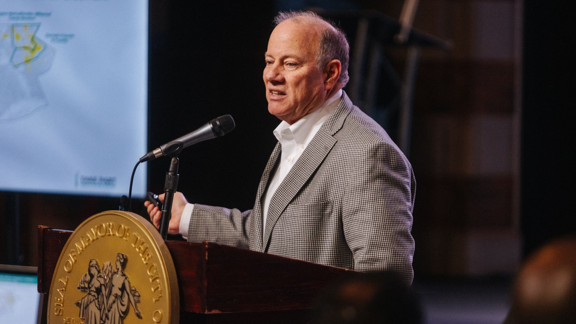 Detroit Mayor Mike Duggan at a news conference this week. 