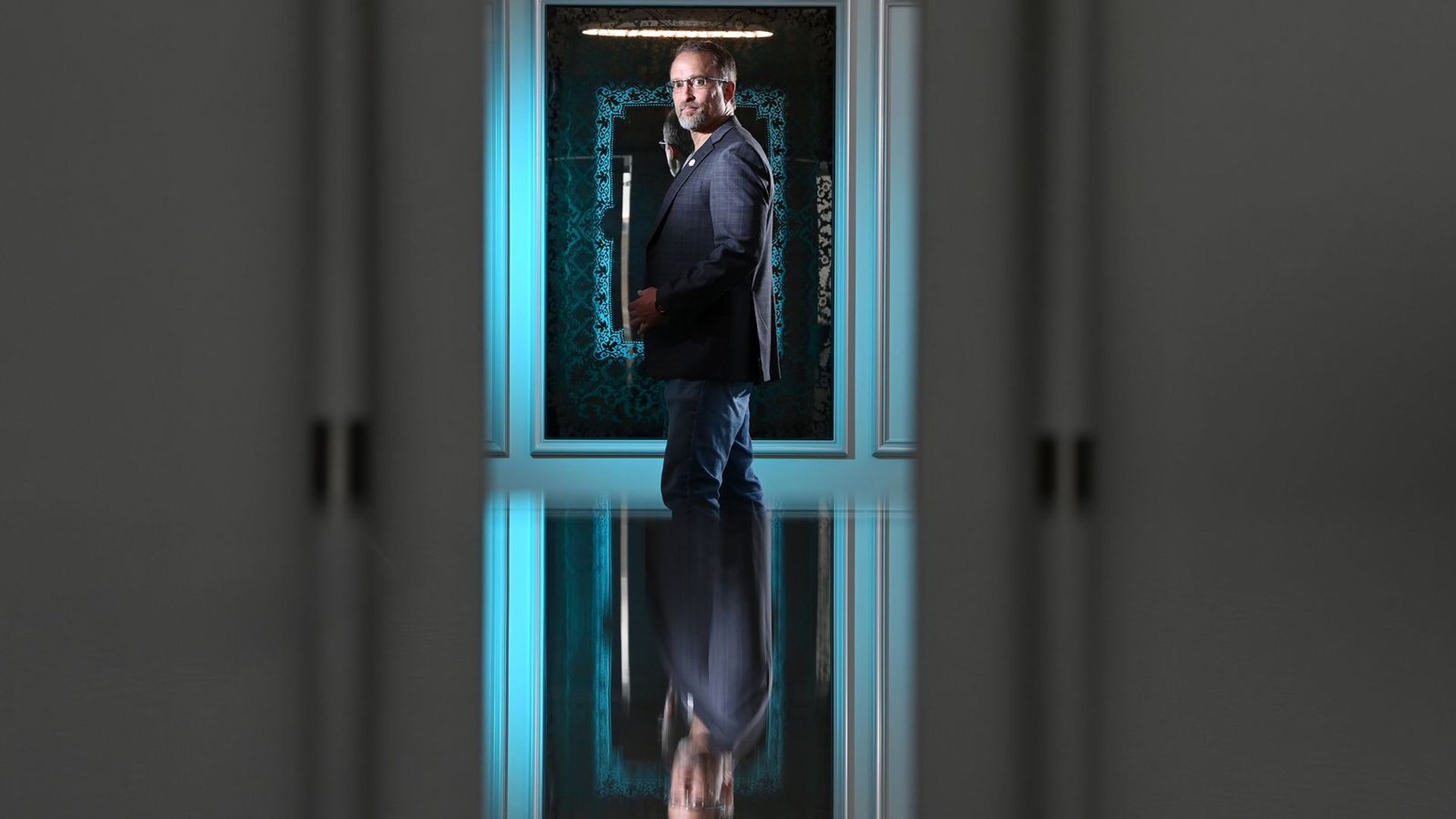 Former Twitter security leader Peiter Zatko poses for a portrait in Washington, D.C.