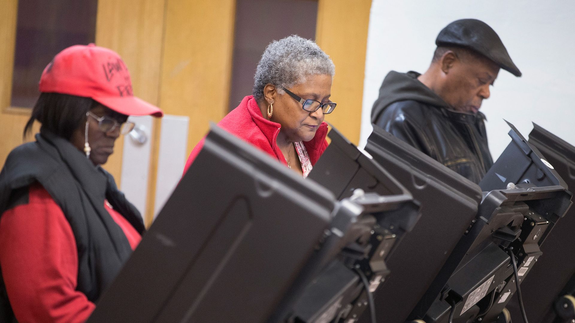 Residents cast their votes at a polling place in Ferguson, Missouri. Photo: Scott Olson/Getty Images