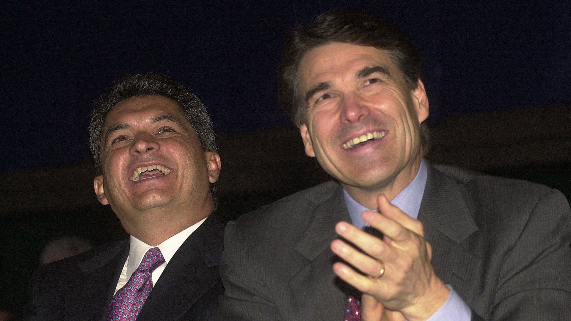 Picture  of former Governor Tomas Yarrington of the state of Tamaulipas, Mexico, and former Texas Governor Rick Perry