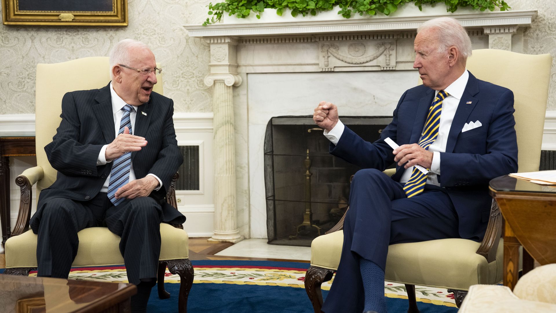 Biden meets with Reuven Rivlin at the White House