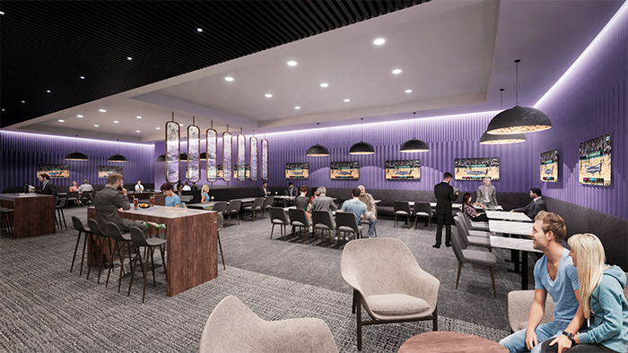 Courtside club. Rendering: Courtesy of Hornets Sports & Entertainment 