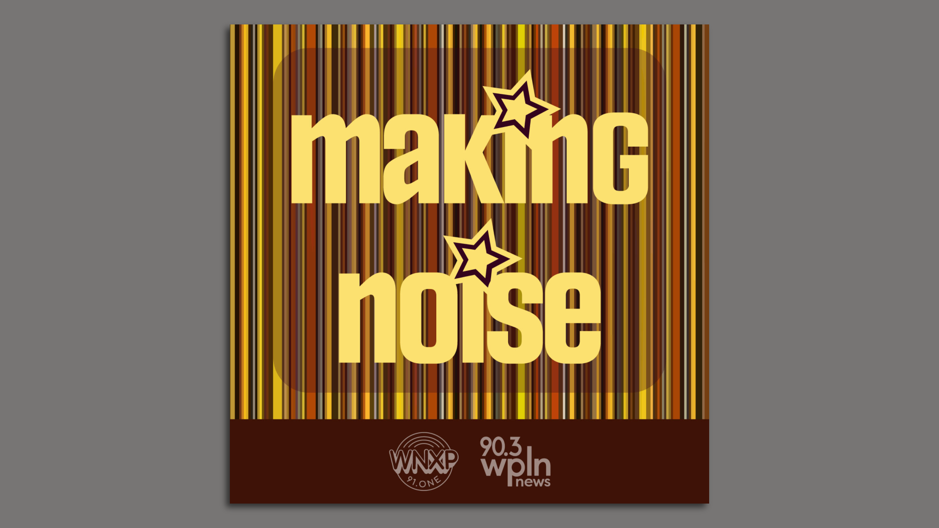 The logo for the WPLN podcast making noise.