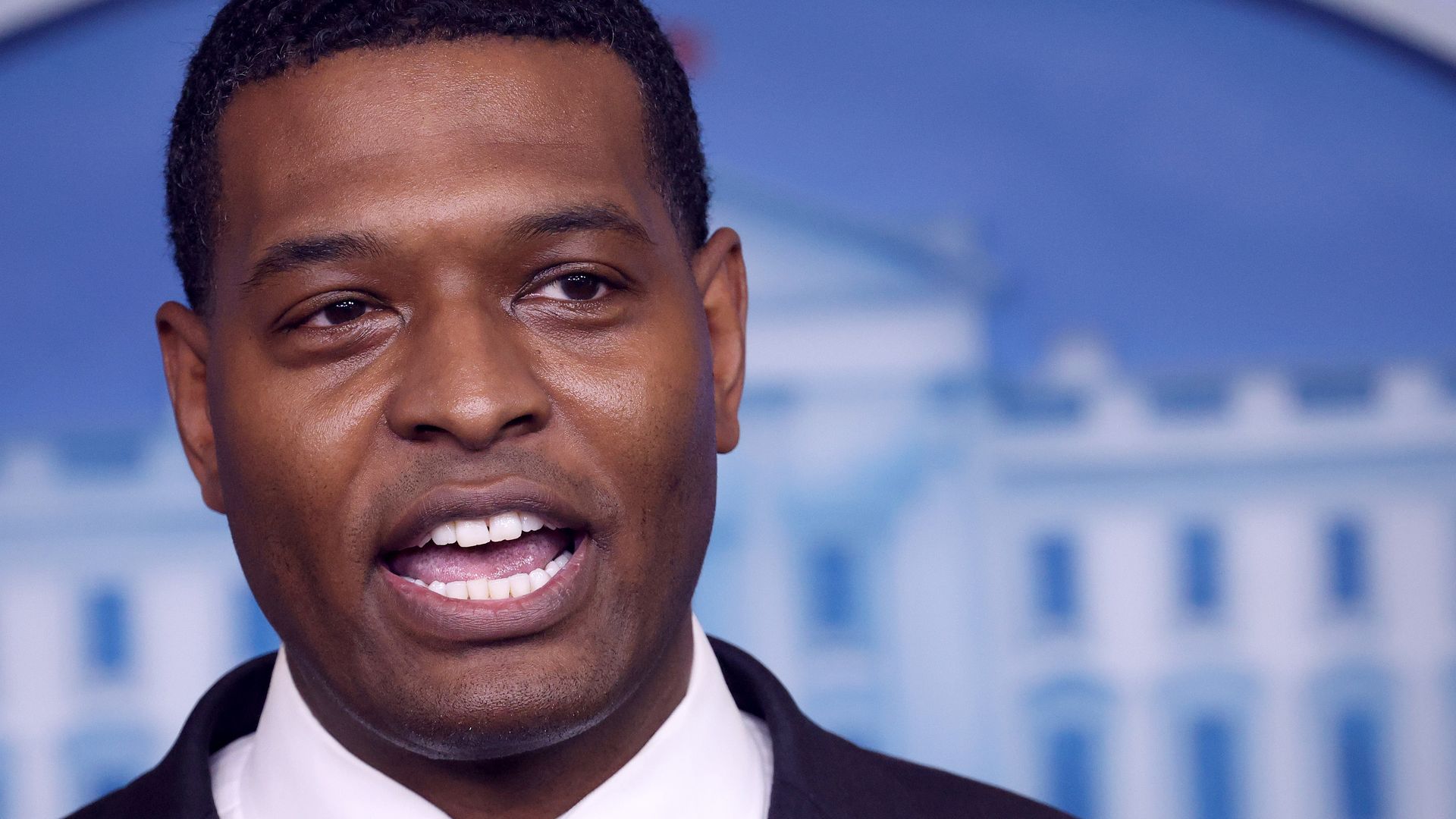 Environmental Protection Administrator Michael Regan speaking during a press conference in the White House in June 2021.
