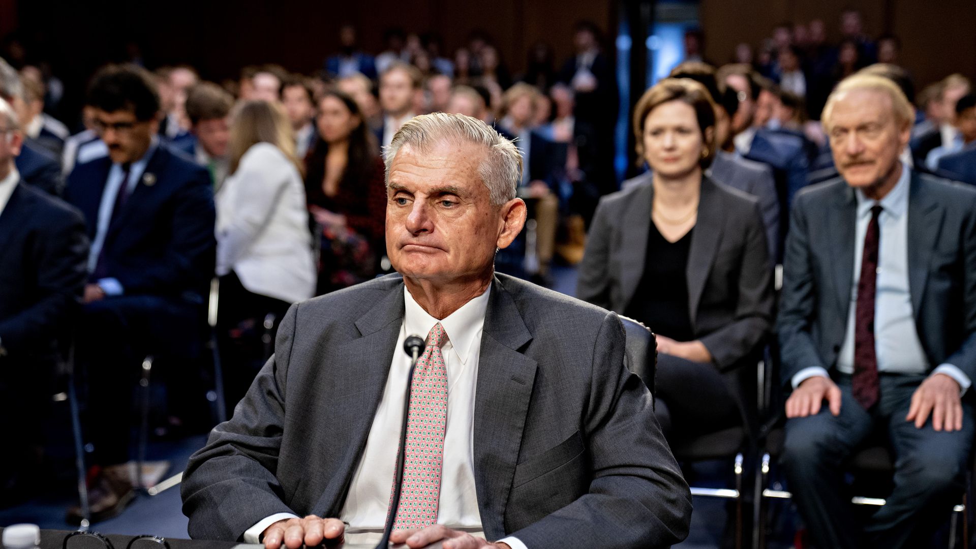 Jimmy Dunne, board member with PGA Tour, during a Senate Homeland Security and Governmental Affairs Subcommittee hearing in Washington, DC, DC, US, on Tuesday, July 11, 2023.