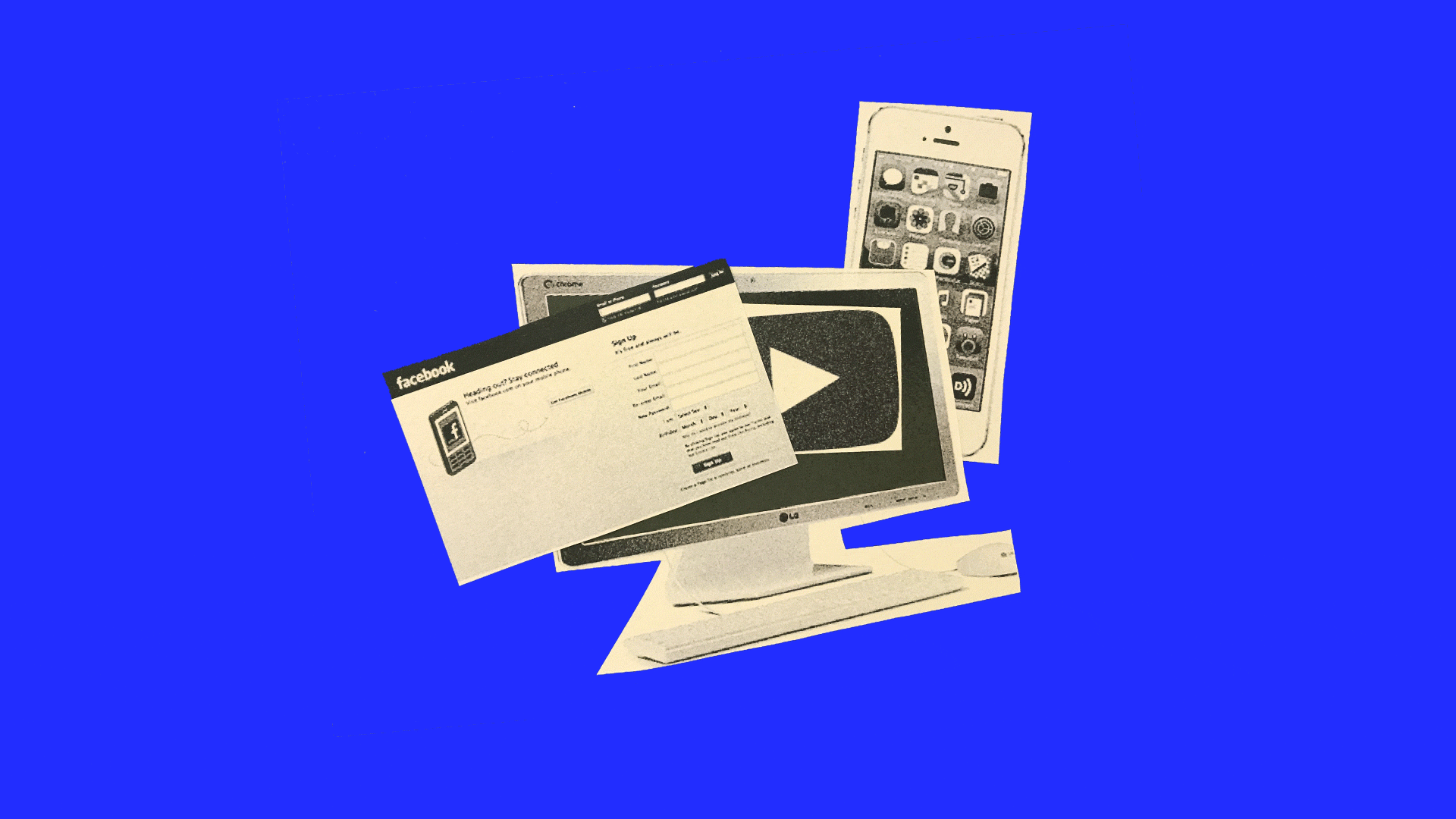 A GIF shows a gavel coming coming down on a website, computer and iPhone