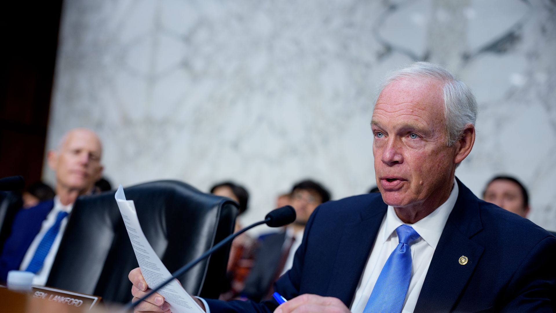 Sen. Ron Johnson speaks during a hearing on Capitol Hill on Sept. 9.