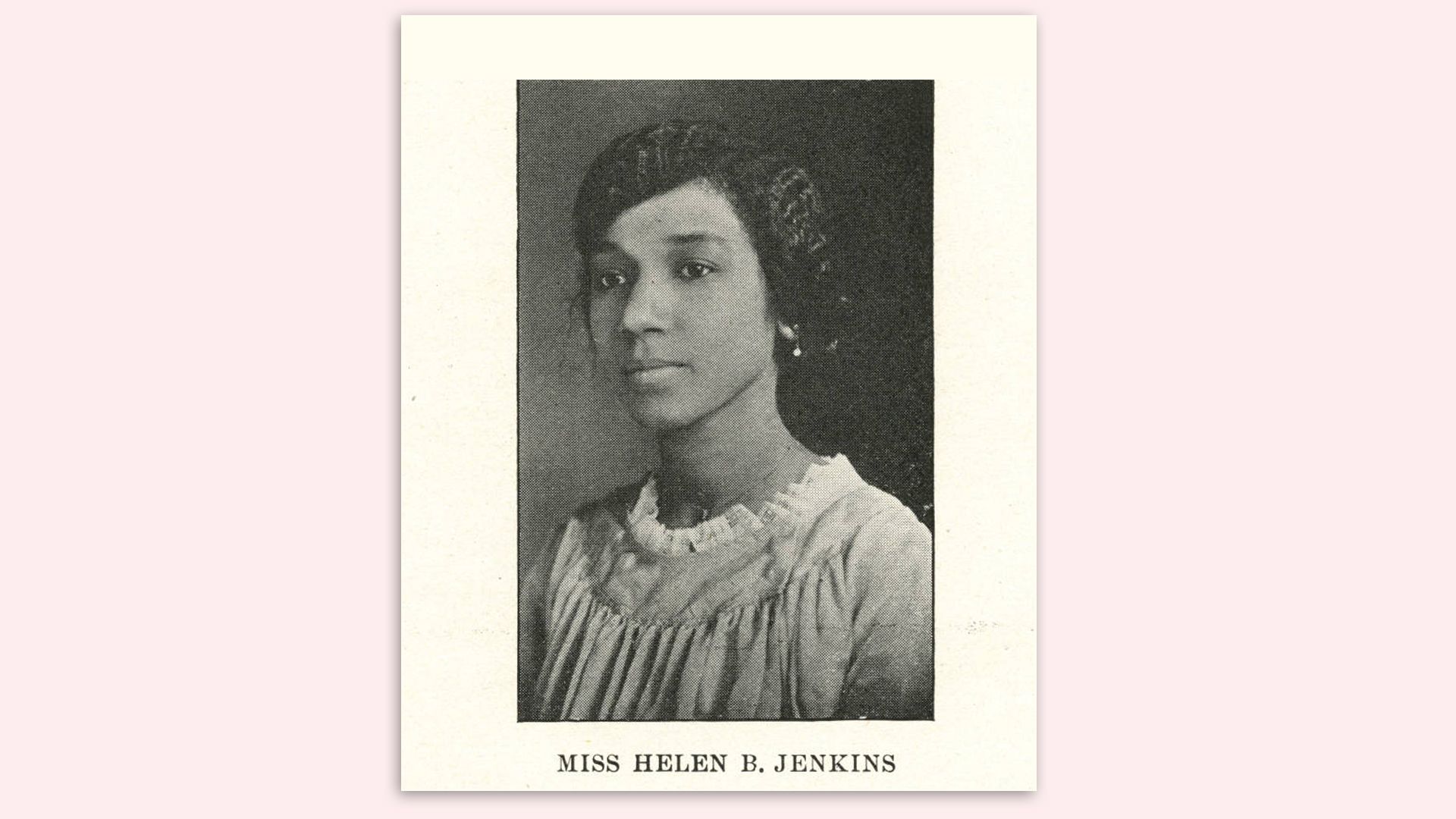 A photograph of Helen B. Jenkins. 