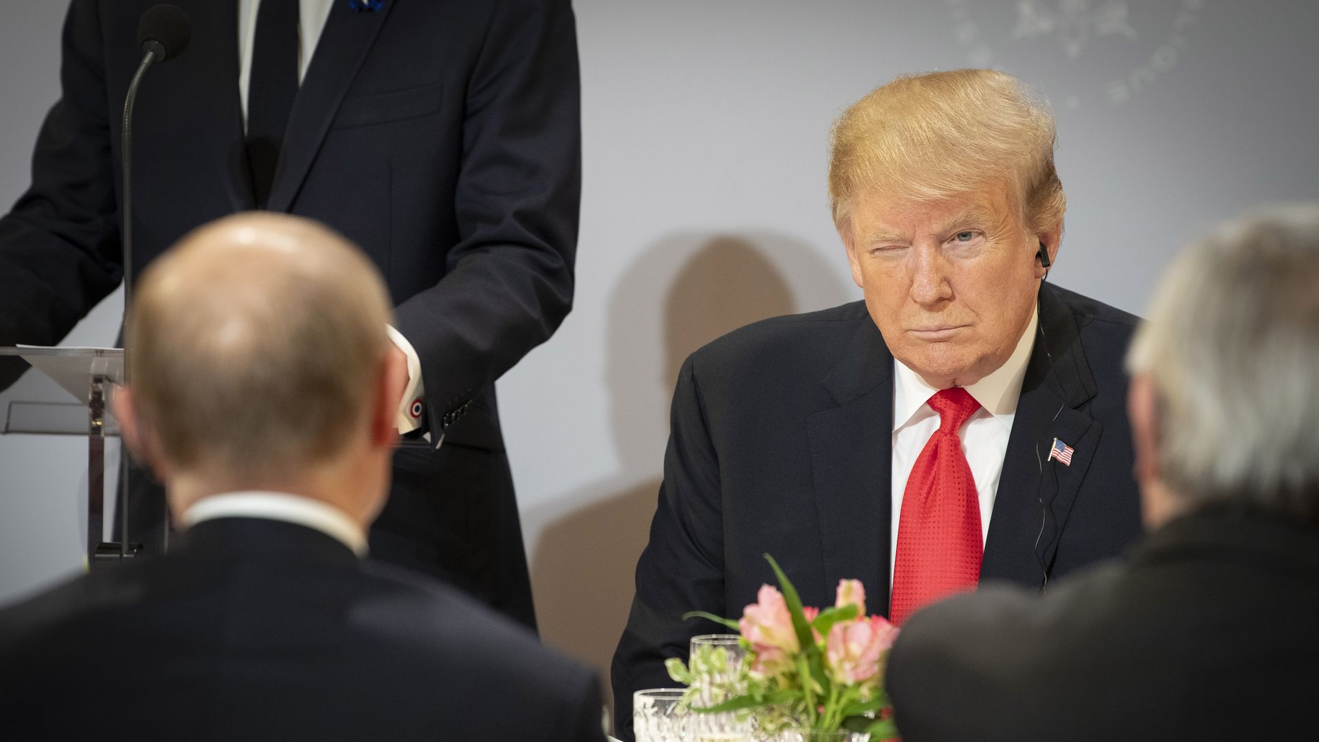 Trump winking at Putin