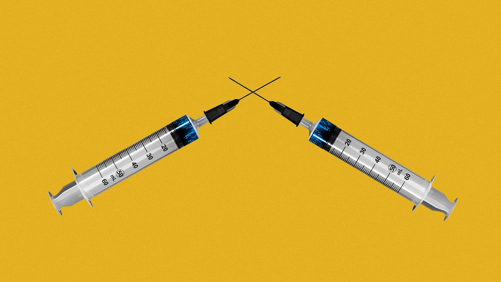 Illustration of dueling syringes.