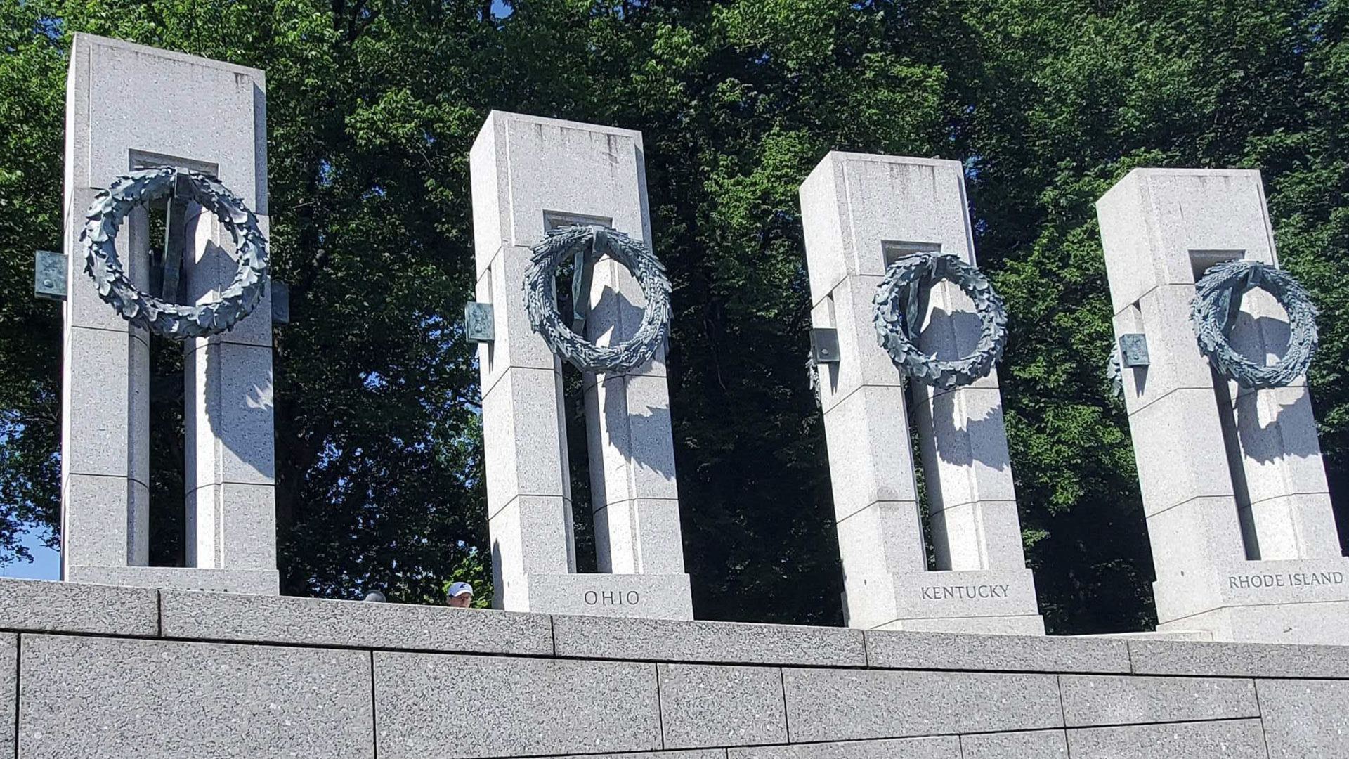 A tribute to Ohio at the World War II memorial in Washington D.C. 