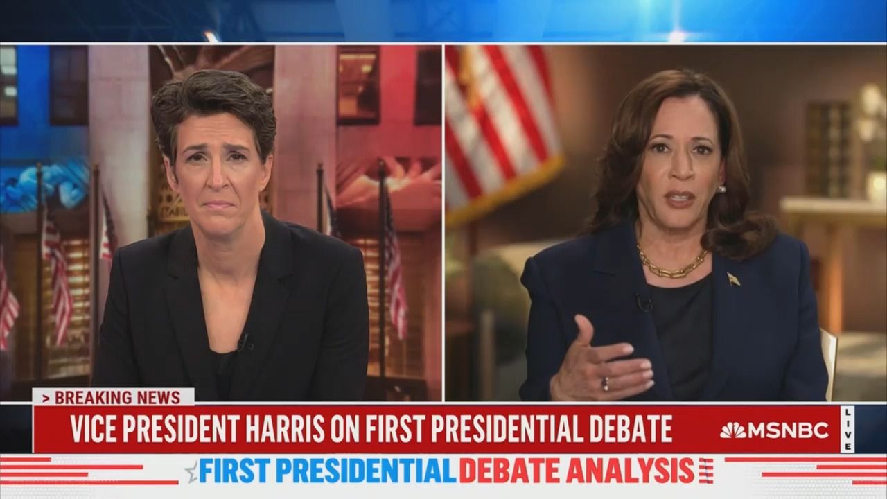 Vice President Harris on MSNBC after the debate.