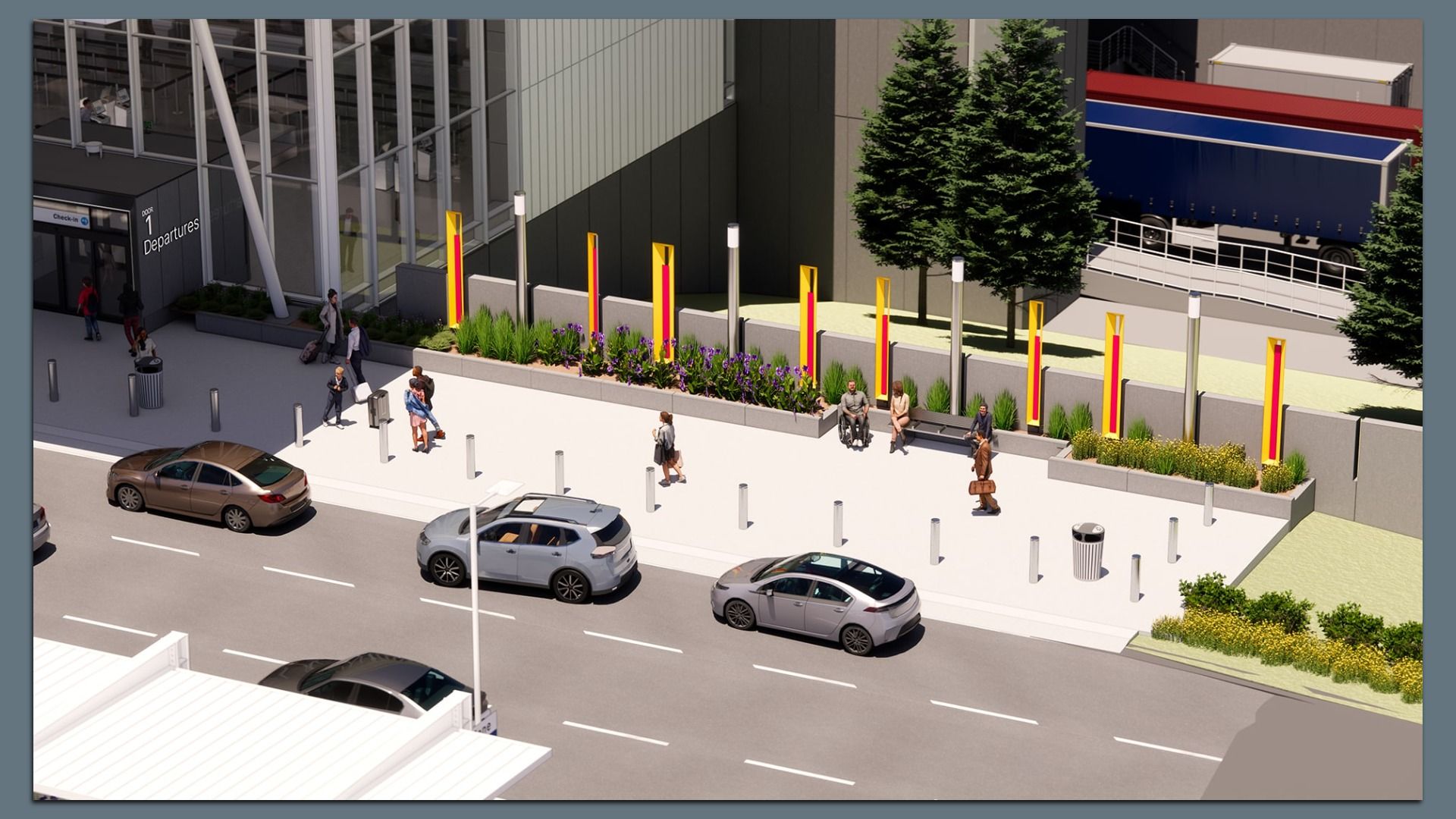 An artist's rendering of airport art.