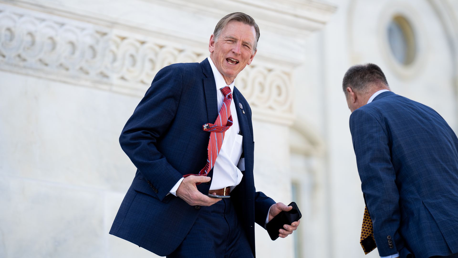 Rep. Paul Gosar, R-Ariz., leaving the Capitol in April 2022.