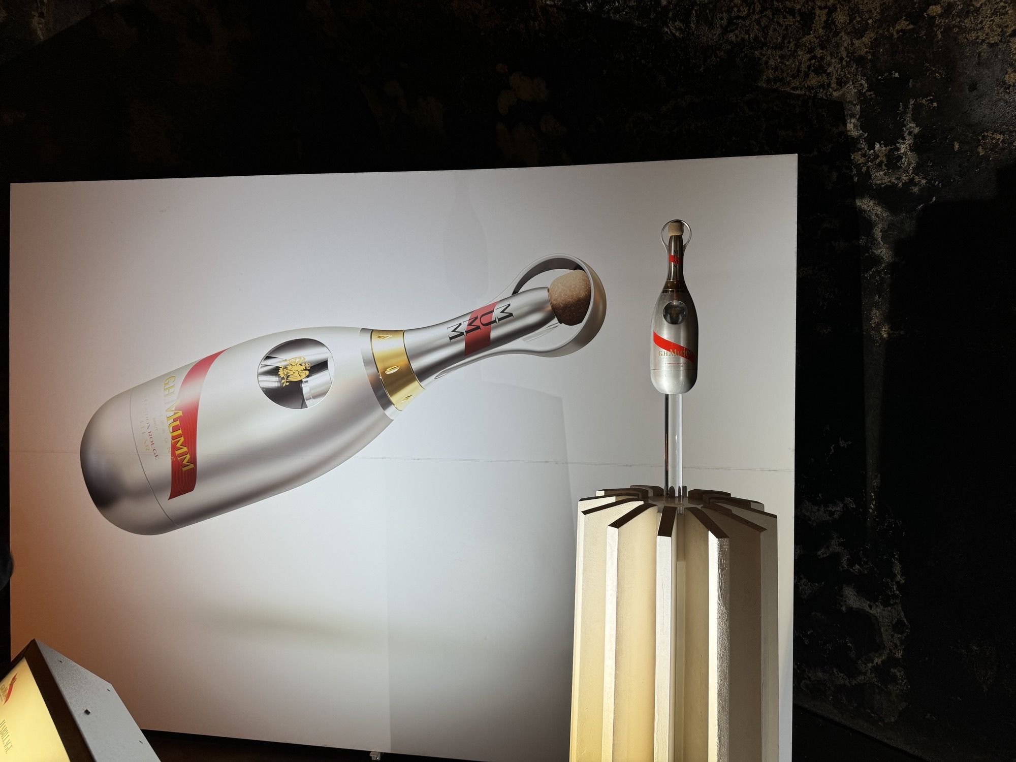 A bottle designed to take Champagne into space.