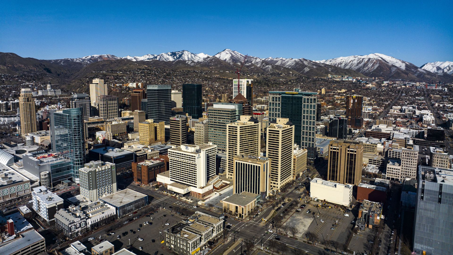 Skyline view of downtown Salt Lake City.