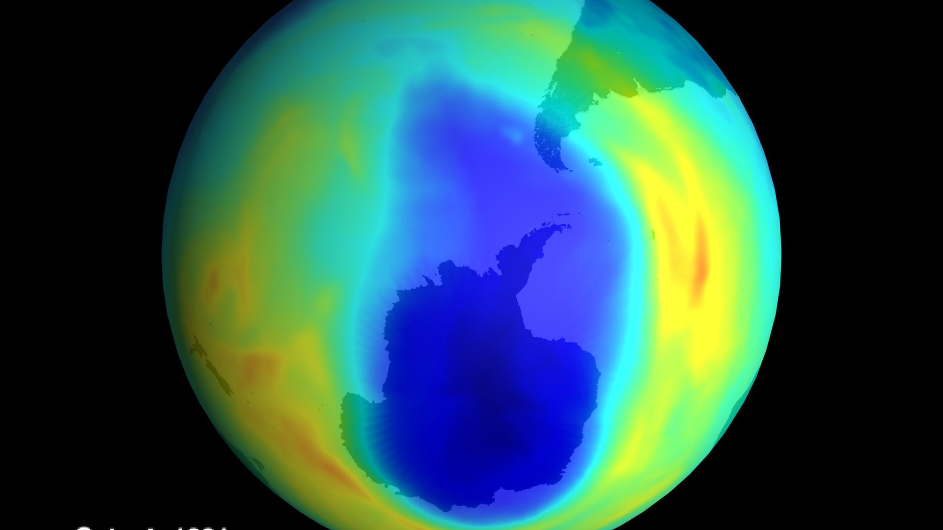 Visualization ozone hole